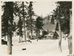 Image: Camp in winter, East end of house